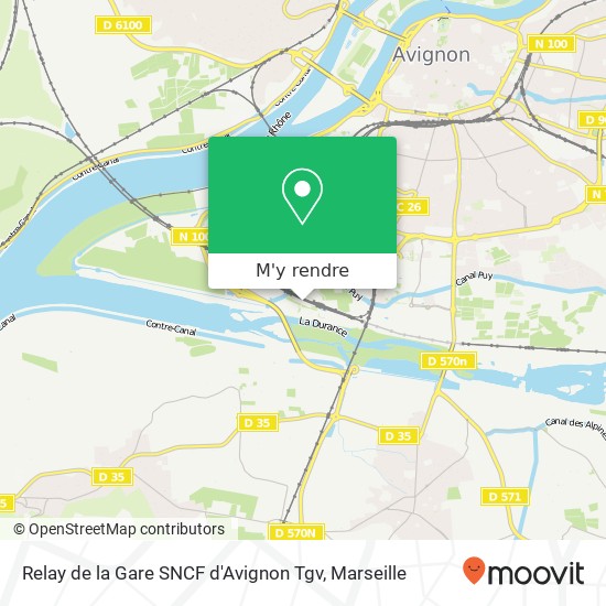 Relay de la Gare SNCF d'Avignon Tgv plan