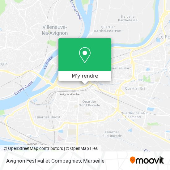 Avignon Festival et Compagnies plan