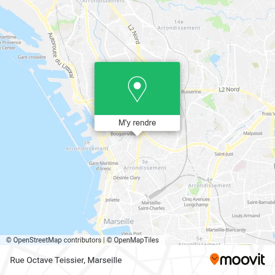 Rue Octave Teissier plan