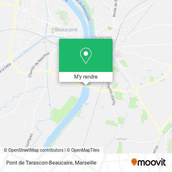 Pont de Tarascon-Beaucaire plan
