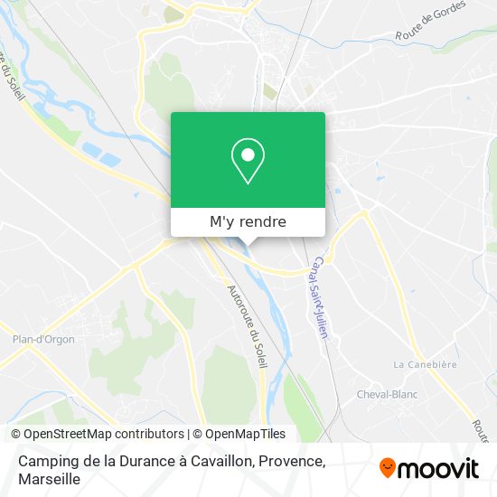 Camping de la Durance à Cavaillon, Provence plan