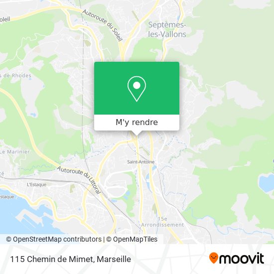 115 Chemin de Mimet plan