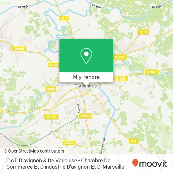 C.c.i. D'avignon & De Vaucluse - Chambre De Commerce Et D'industrie D'avignon Et D plan