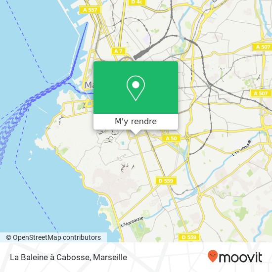 La Baleine à Cabosse, 213 Rue Paradis 13006 Marseille plan