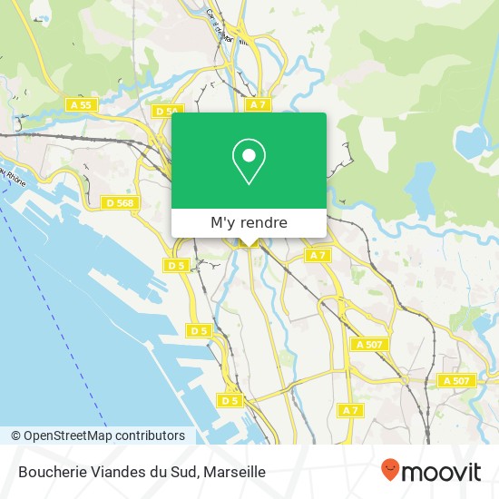 Boucherie Viandes du Sud, 146 Avenue de Saint-Louis 13015 Marseille plan