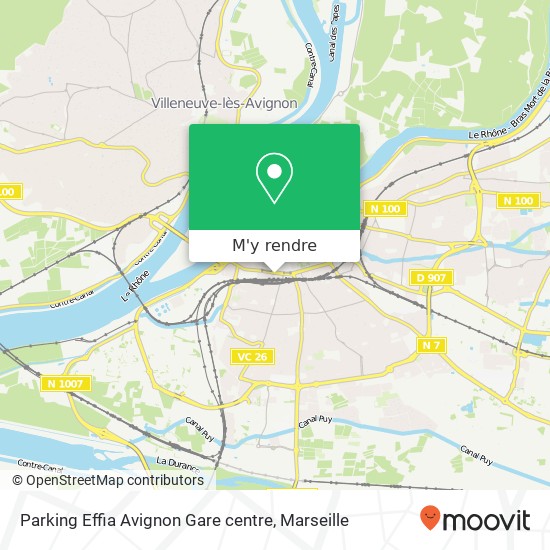 Parking Effia Avignon Gare centre plan