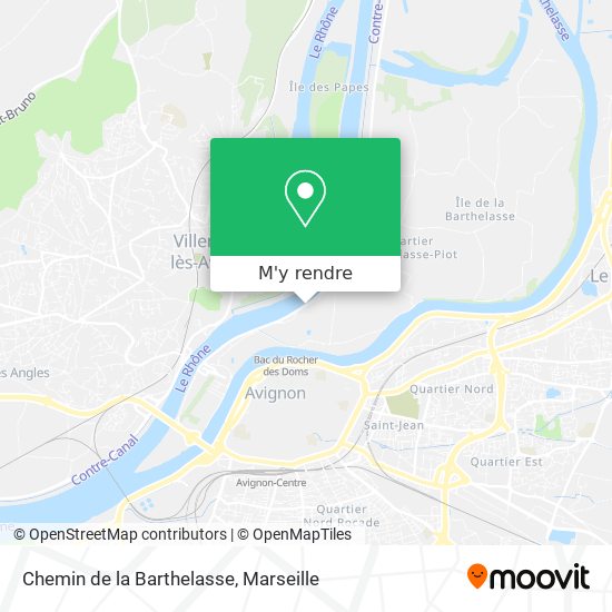Chemin de la Barthelasse plan