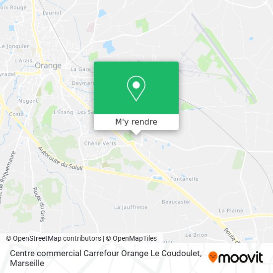 Centre commercial Carrefour Orange Le Coudoulet plan
