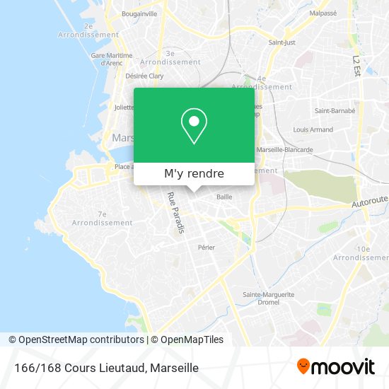 166/168 Cours Lieutaud plan