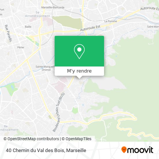 Comment aller à 40 Chemin du Val des Bois à Marseille, 9e