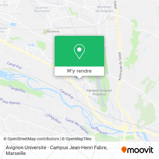Avignon Université - Campus Jean-Henri Fabre plan