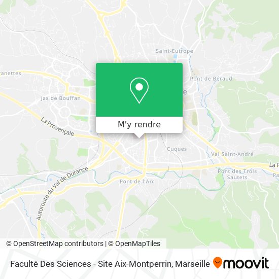 Faculté Des Sciences - Site Aix-Montperrin plan