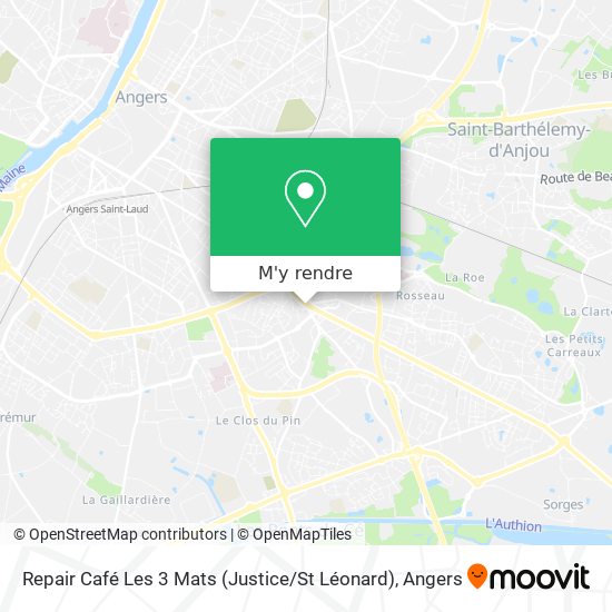 Repair Café Les 3 Mats (Justice / St Léonard) plan