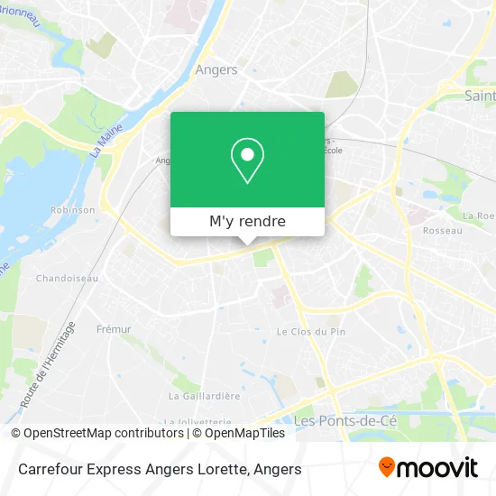 Carrefour Express Angers Lorette plan