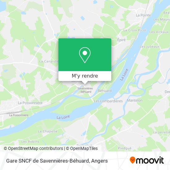 Gare SNCF de Savennières-Béhuard plan