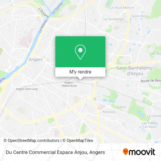 Du Centre Commercial Espace Anjou plan