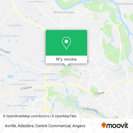 Avrillé, Adezière, Centre Commercial plan