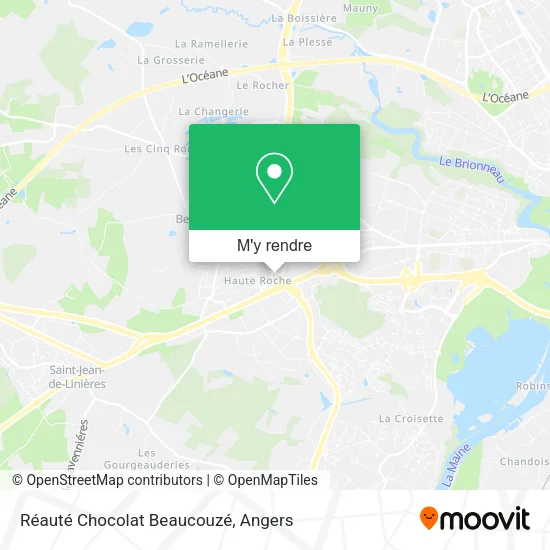 Réauté Chocolat Beaucouzé plan