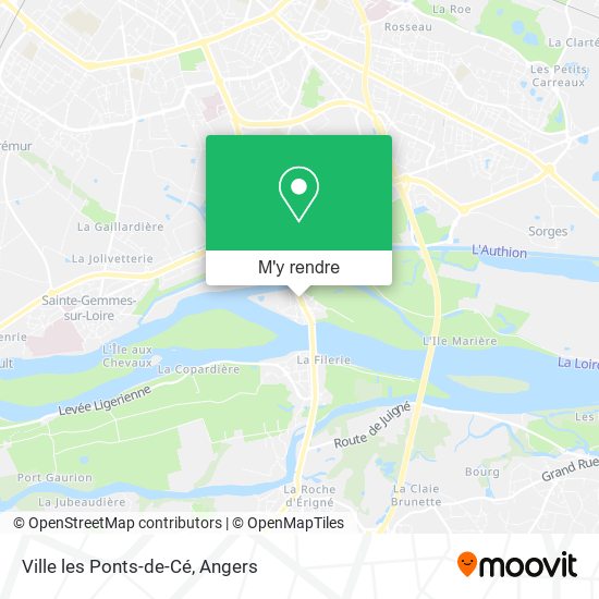 Ville les Ponts-de-Cé plan