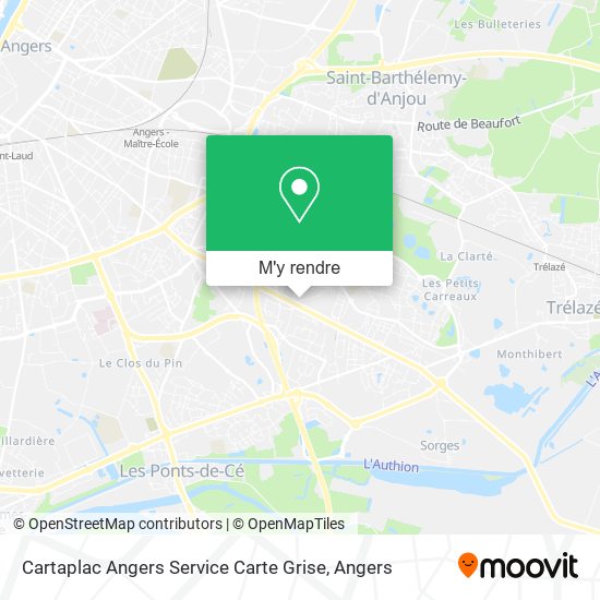 Cartaplac Angers Service Carte Grise plan