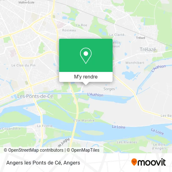 Angers les Ponts de Cé plan