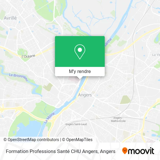 Formation Professions Santé CHU Angers plan