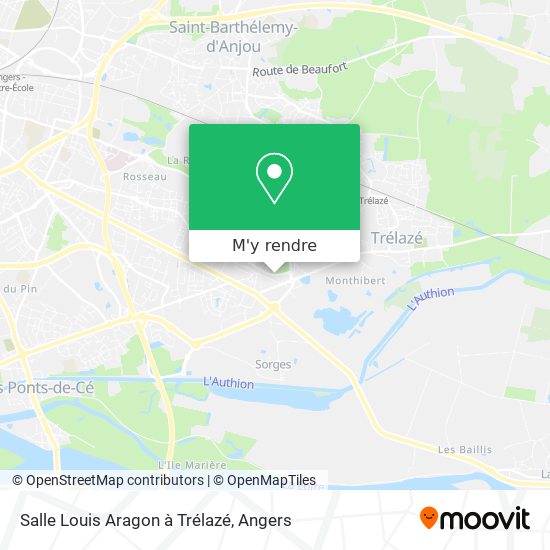 Salle Louis Aragon à Trélazé plan