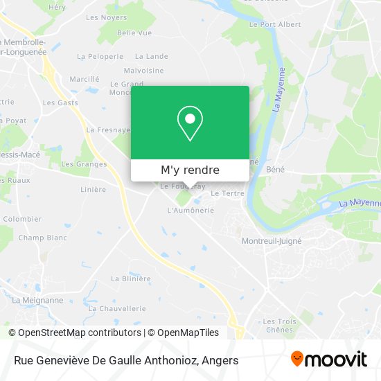 Rue Geneviève De Gaulle Anthonioz plan