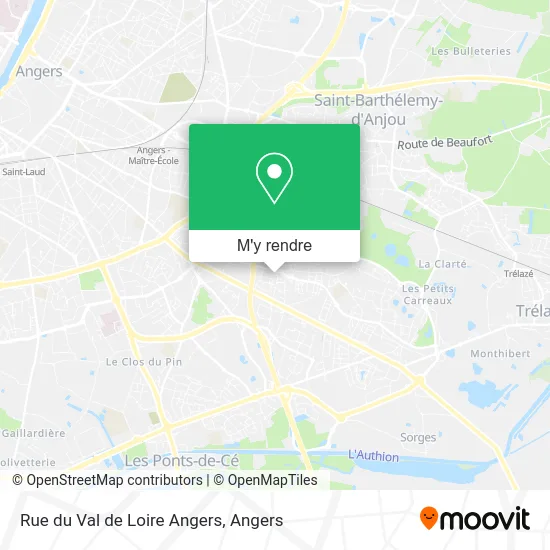 Rue du Val de Loire Angers plan