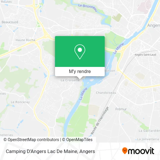 Camping D'Angers Lac De Maine plan