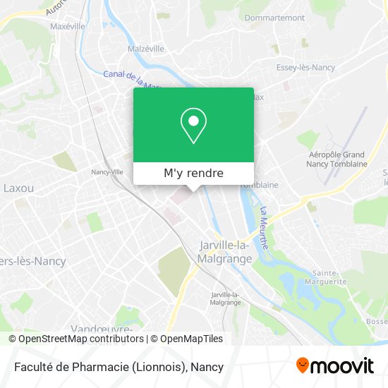 Faculté de Pharmacie (Lionnois) plan