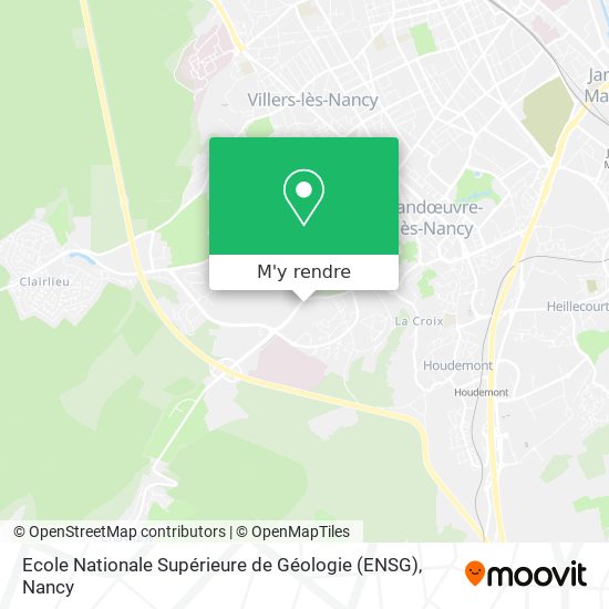 Ecole Nationale Supérieure de Géologie (ENSG) plan