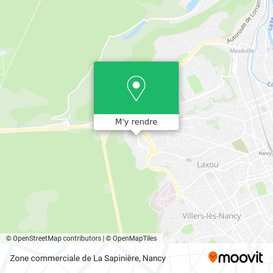 Zone commerciale de La Sapinière plan