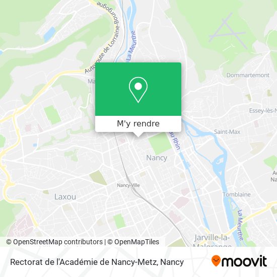 Rectorat de l'Académie de Nancy-Metz plan