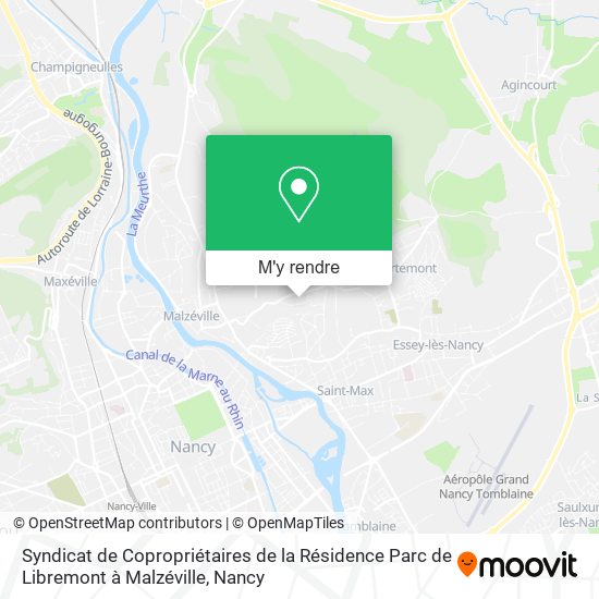 Syndicat de Copropriétaires de la Résidence Parc de Libremont à Malzéville plan