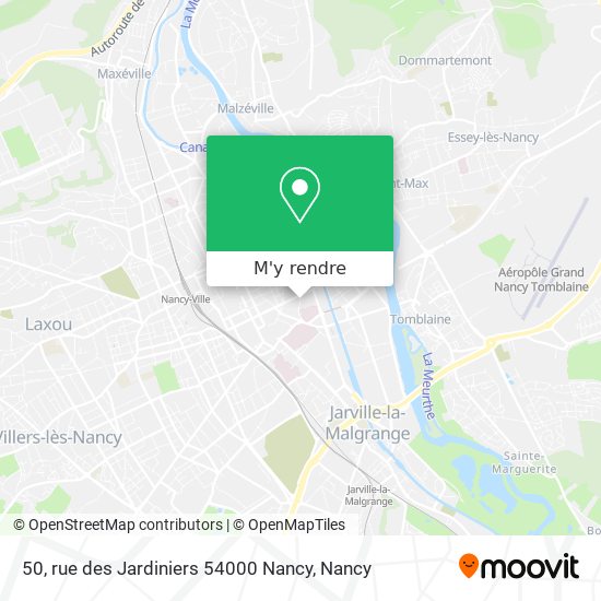 50, rue des Jardiniers 54000 Nancy plan