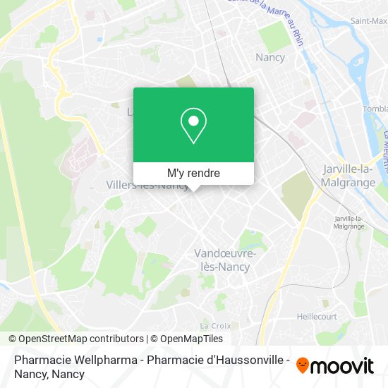 Pharmacie Wellpharma - Pharmacie d'Haussonville - Nancy plan