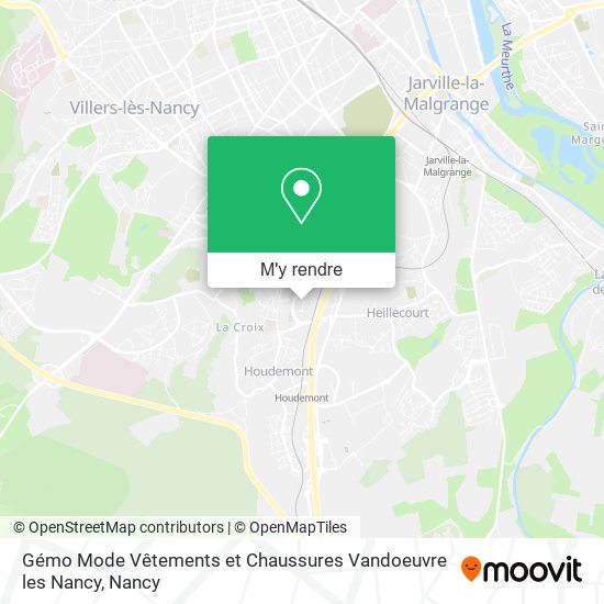 Gémo Mode Vêtements et Chaussures Vandoeuvre les Nancy plan
