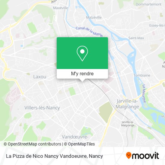 La Pizza de Nico Nancy Vandoeuvre plan