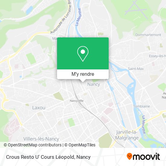 Crous Resto U' Cours Léopold plan