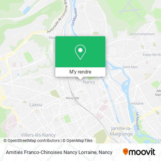 Amitiés Franco-Chinoises Nancy Lorraine plan