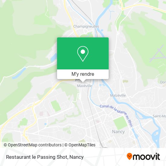 Restaurant le Passing Shot plan