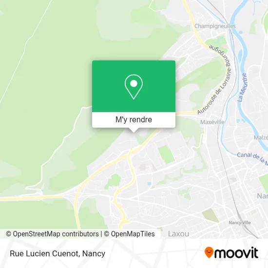 Rue Lucien Cuenot plan