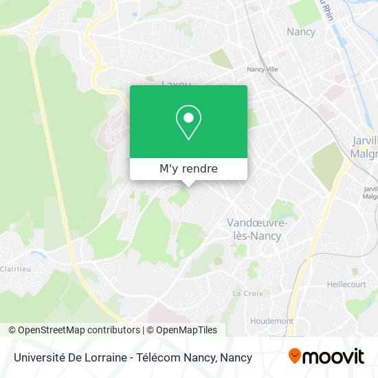 Université De Lorraine - Télécom Nancy plan