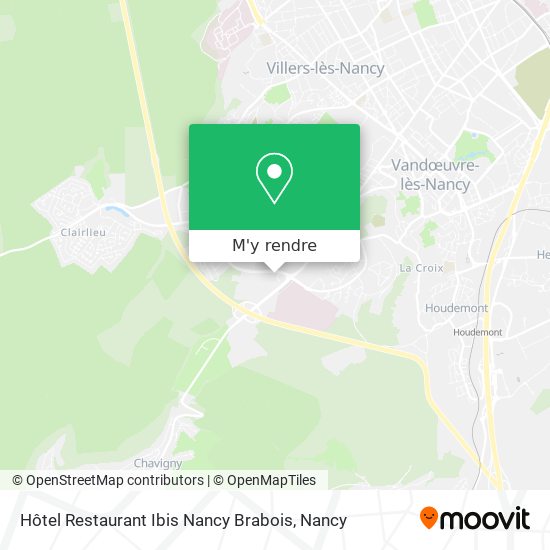Hôtel Restaurant Ibis Nancy Brabois plan