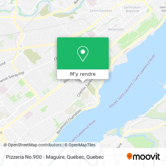 Pizzeria No.900 - Maguire, Québec plan