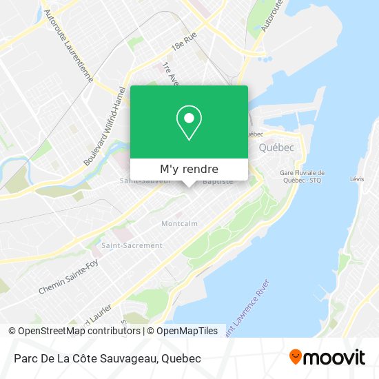 Parc De La Côte Sauvageau plan