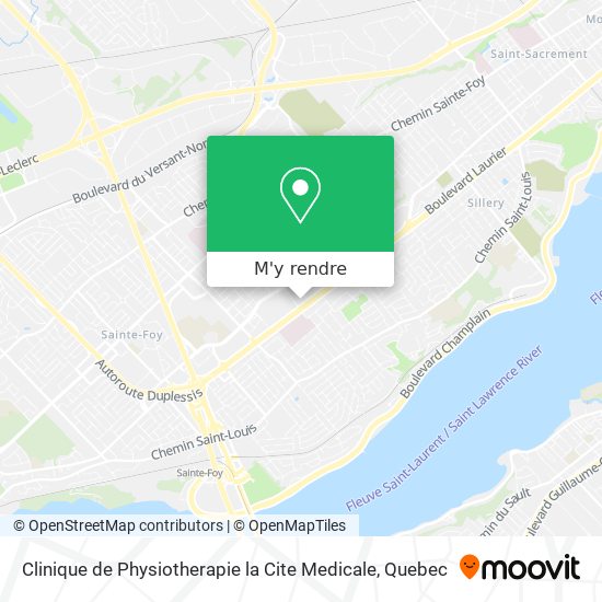 Clinique de Physiotherapie la Cite Medicale plan