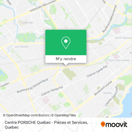 Centre PORSCHE Québec - Pièces et Services plan