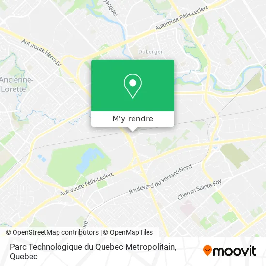 Parc Technologique du Quebec Metropolitain plan